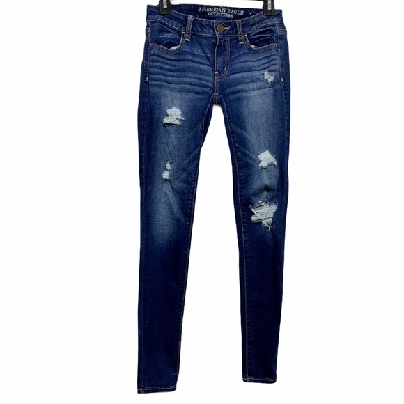 American Eagle Outfitters Denim - AEO Vintage Super Stretch Jegging Distress Jeans 2